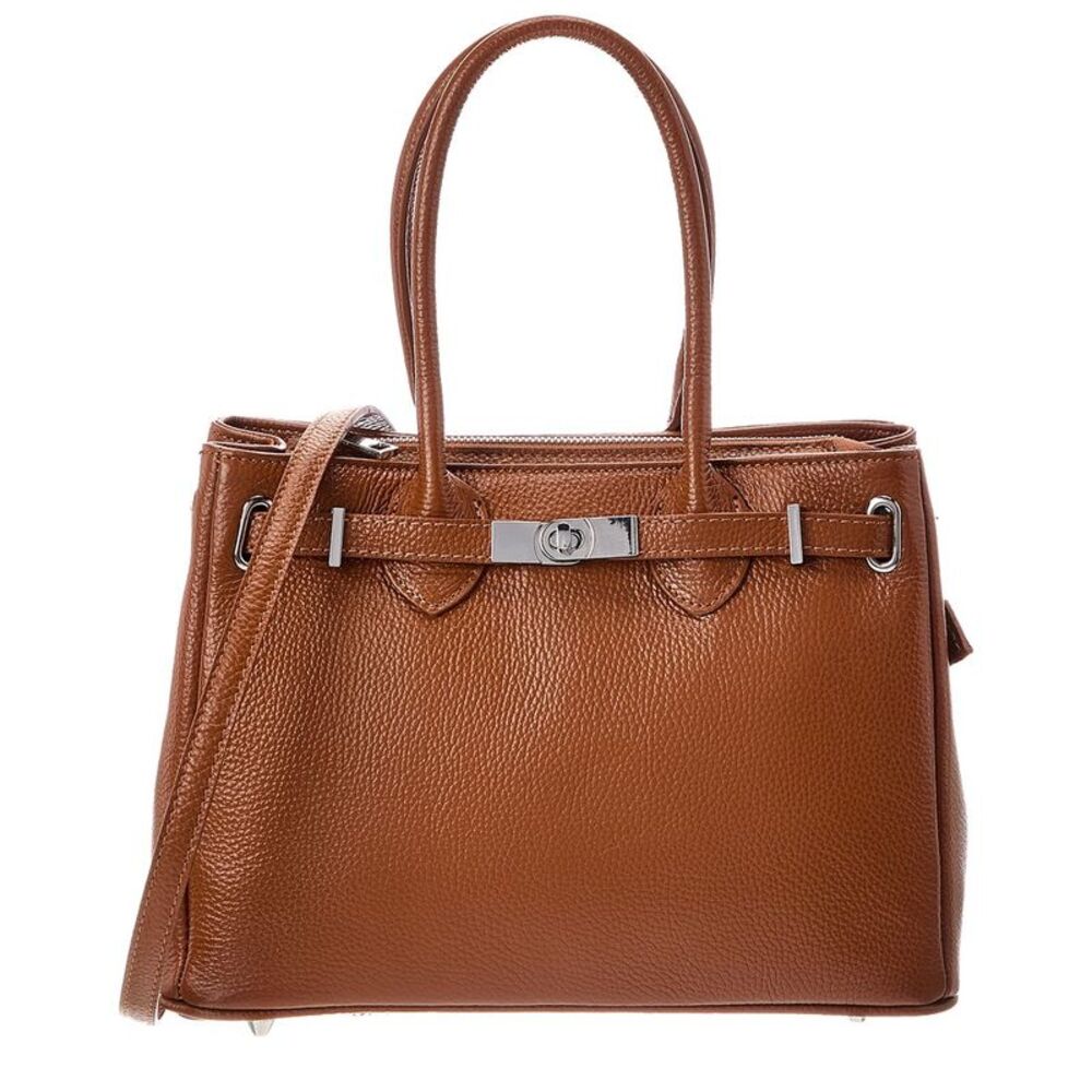Italian Leather Charlotte Leather Top Handle Bag